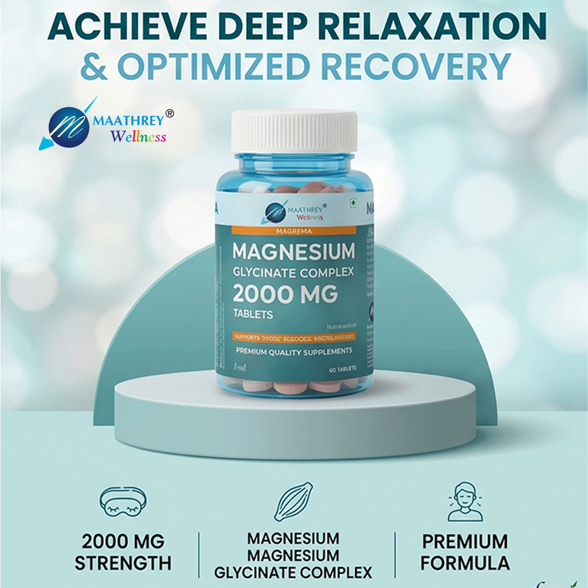 Magnesium Glycinate Tablets – For Sleep & Muscle Recovery