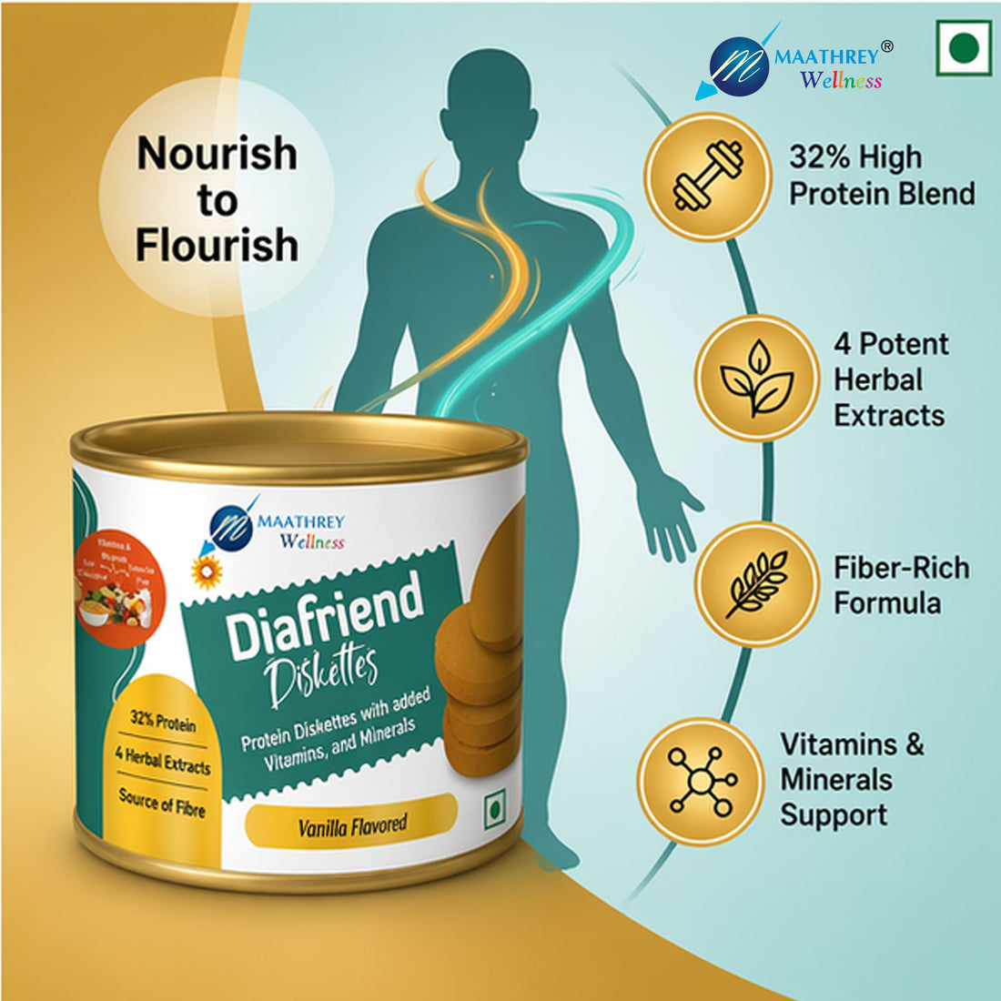 Diafriend Protein Diskettes – High Protein Snack with Vitamins