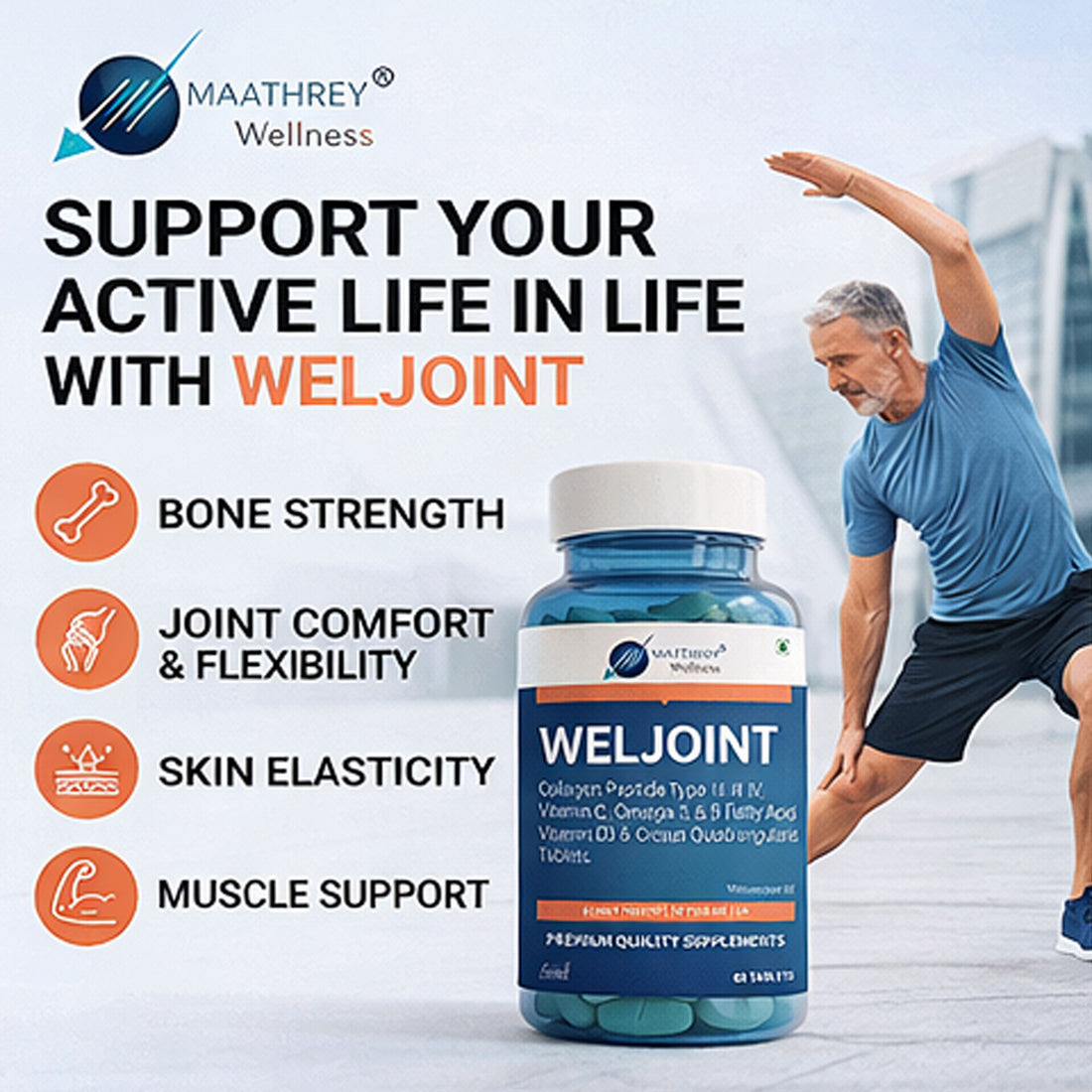 Weljoint Tablets – For Joint, Bone & Skin Health