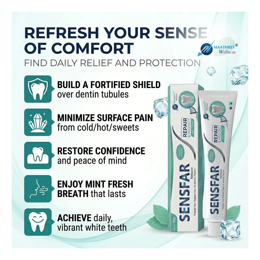 Sensfar Toothpaste – For Sensitive Teeth & Gum Protection