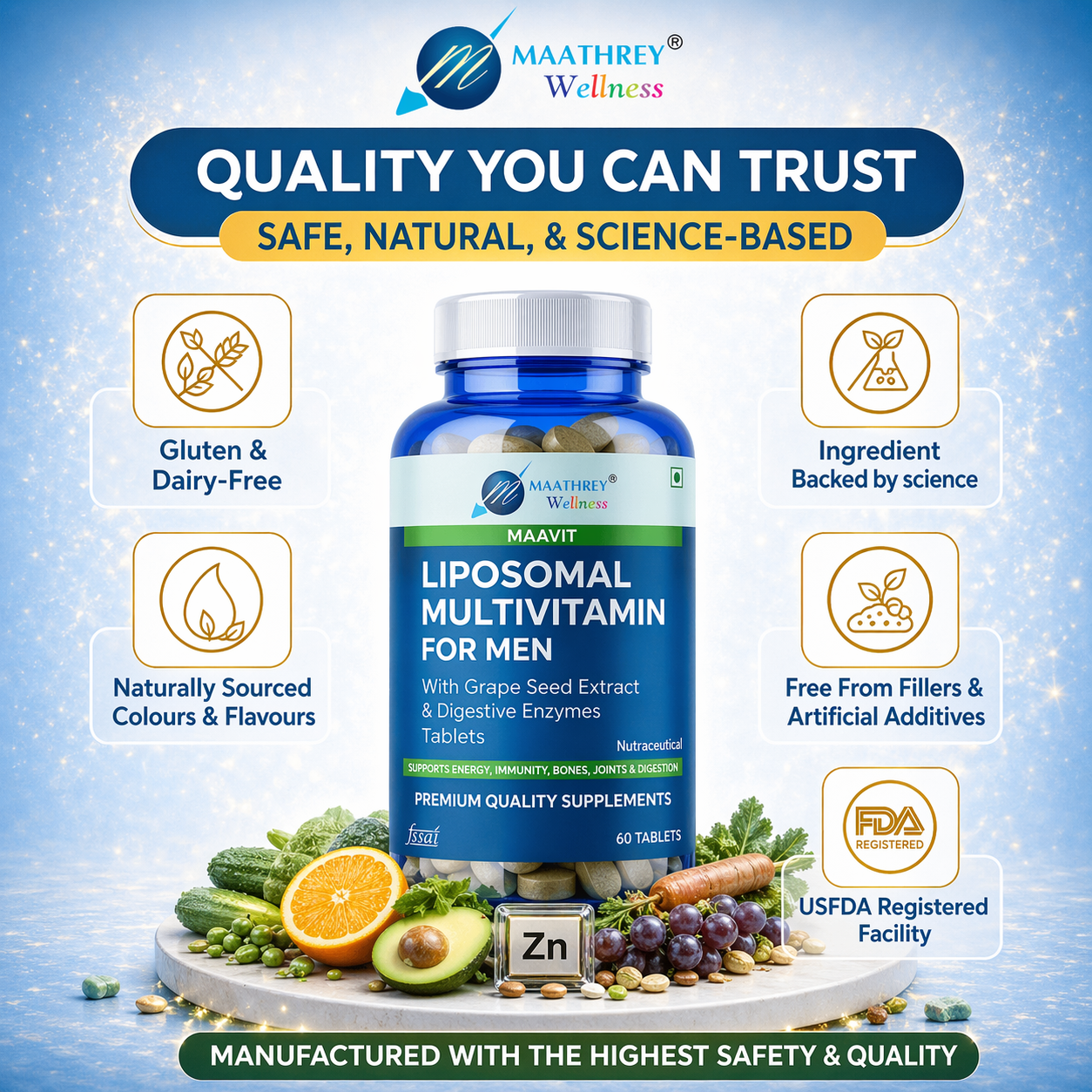 Maavit Men Multivitamin Tablets – Daily Health Support for Men