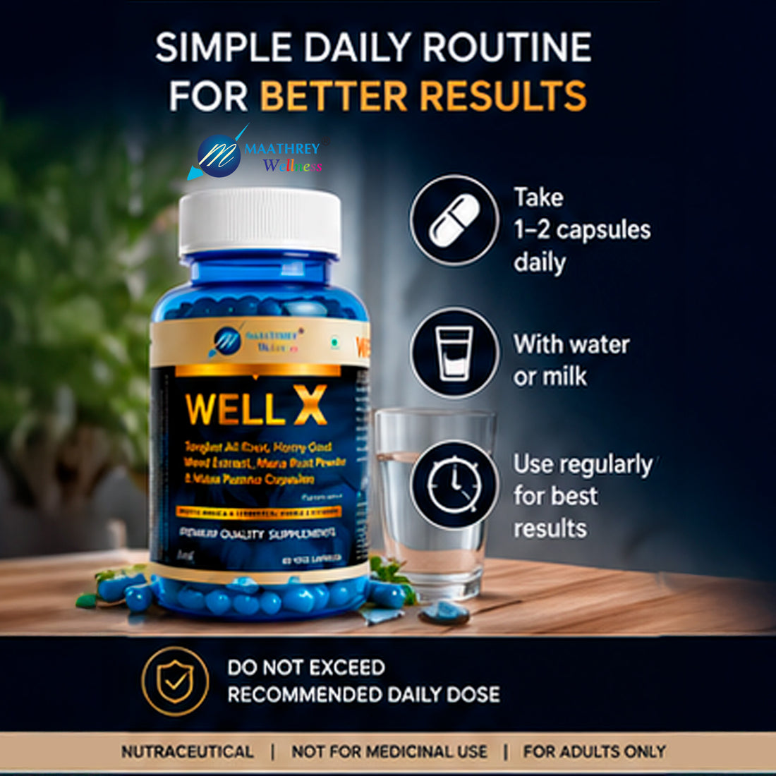 WELL X Herbal Vitality Capsules – For Energy, Stamina & Vitality