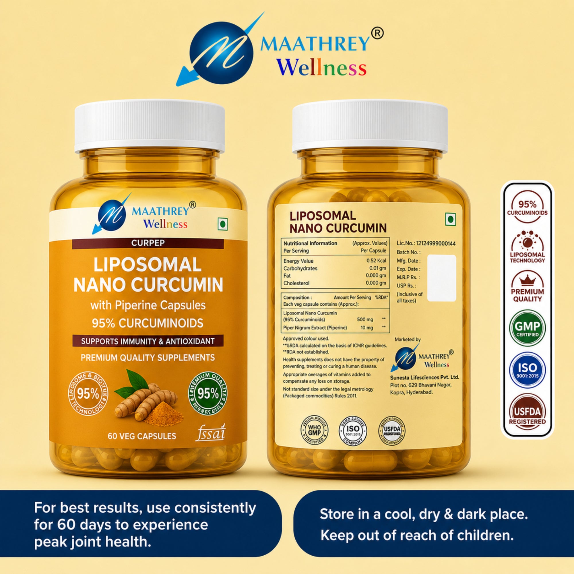 Curpep Liposomal Nano Curcumin Capsules – For Immunity & Antioxidant Support