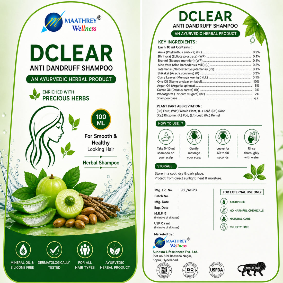 Dclear Anti Dandruff Shampoo – For Healthy Scalp & Hair