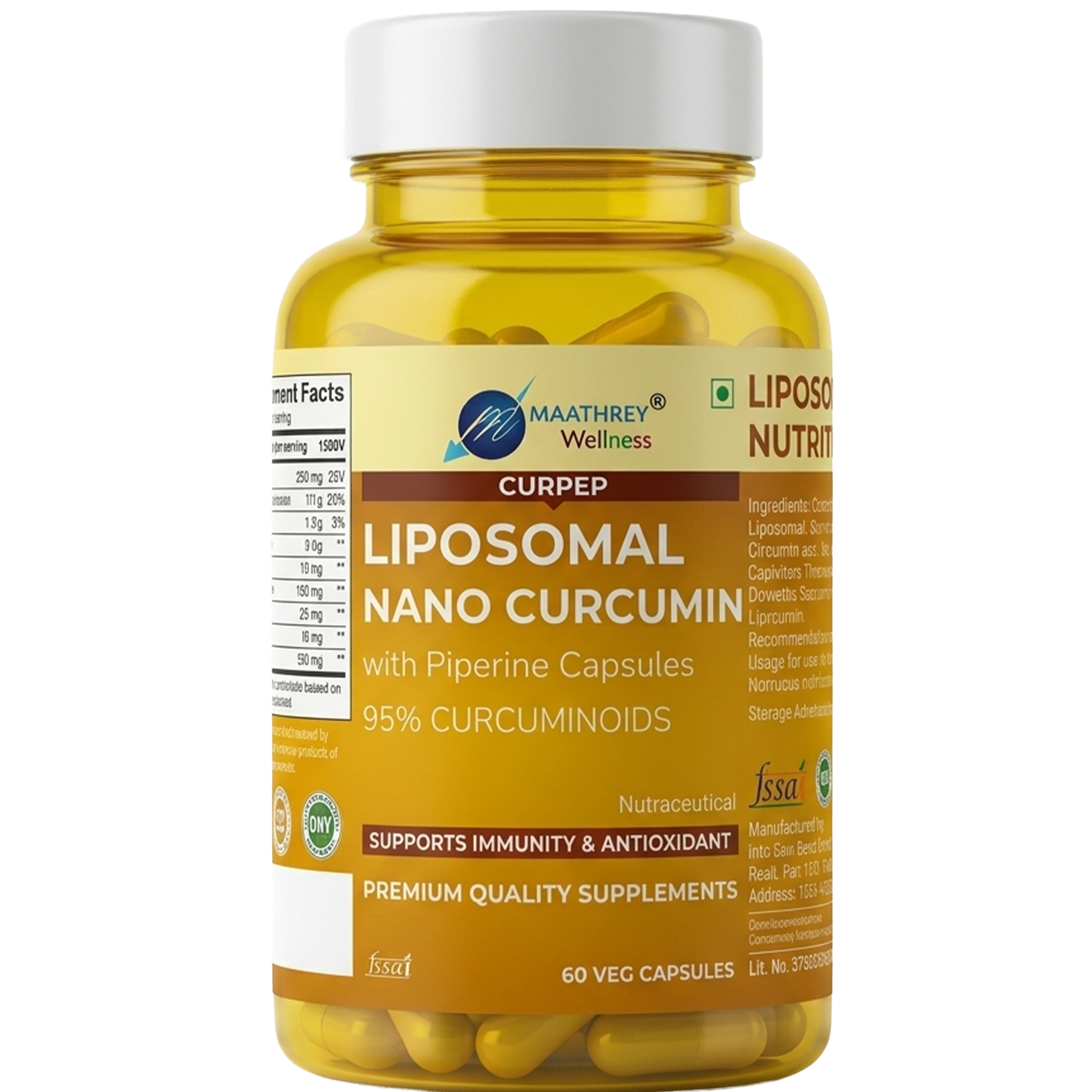 Curpep Liposomal Nano Curcumin Capsules – For Immunity & Antioxidant Support
