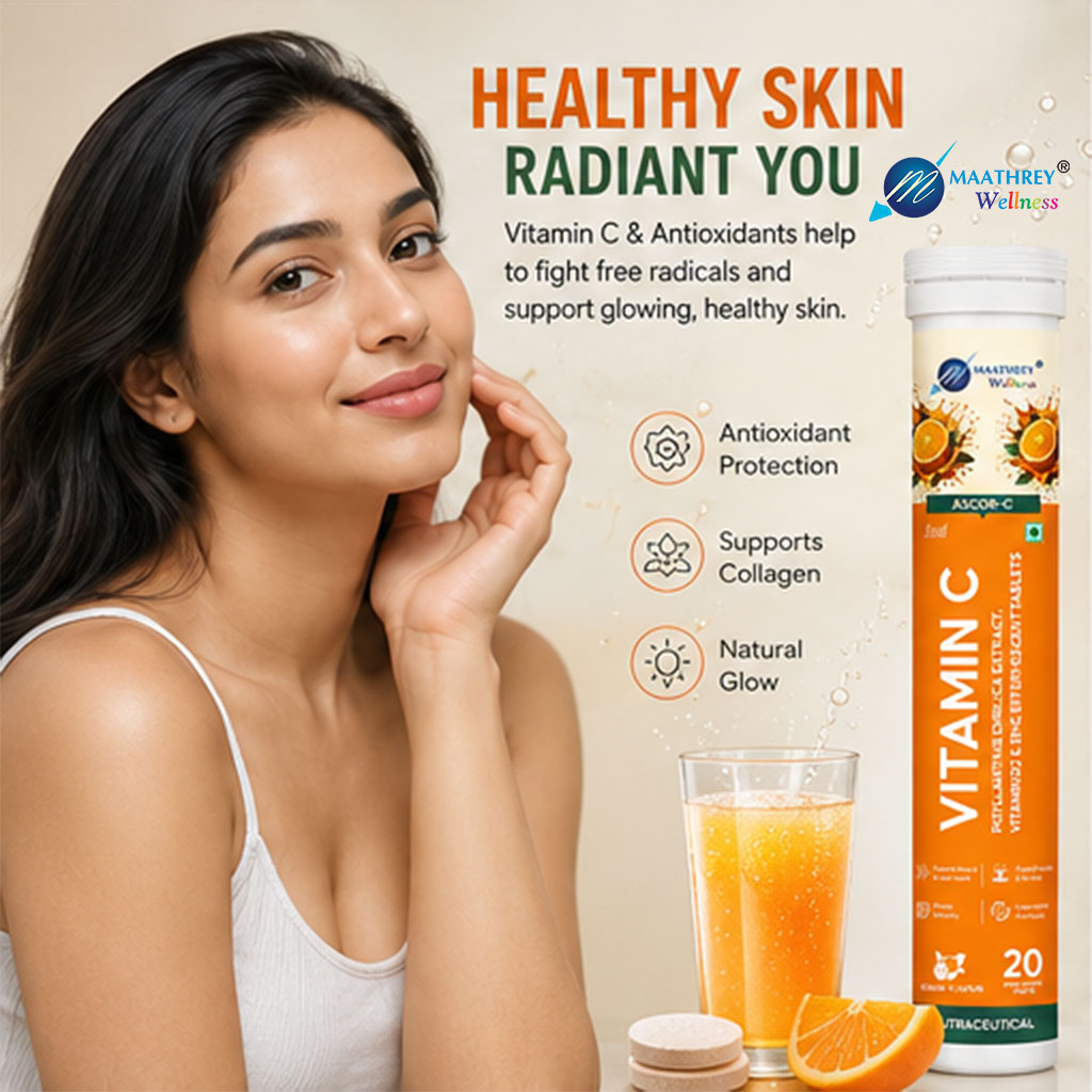 ASCOR-C Vitamin C Effervescent Tablets – Immunity, Bone & Antioxidant Support